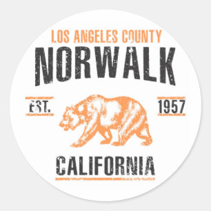 Norwalk Runder Aufkleber