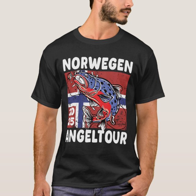 Norway Fishing Tour 2025 Angel Tour in Norwegen  T-Shirt (Vorderseite)