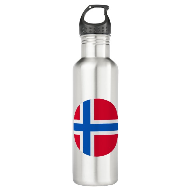 Norway Flag Edelstahlflasche (Vorderseite)