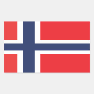 NORWAY FLAG RECHTECKIGER AUFKLEBER