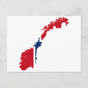 NORWAY MAP POSTKARTE