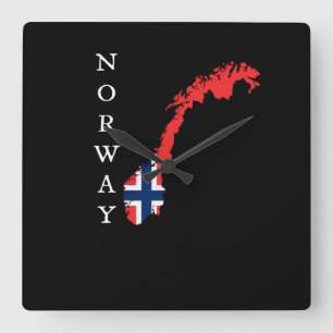 Norway Quadratische Wanduhr