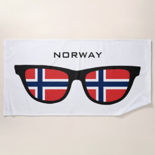 NORWAY Shades benutzerdefinierte Text Strandtuch