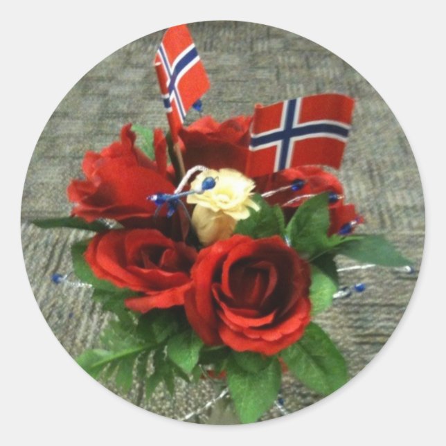 NORWAYROSE RUNDER AUFKLEBER (Vorderseite)