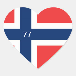NORWEGEN 77 Herz-Aufkleber