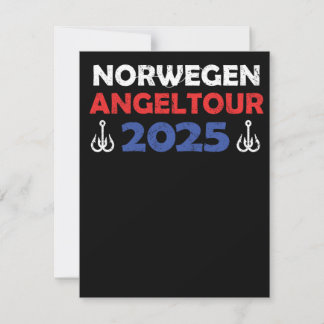 Norwegen Angeltour 2025 Angeltrip Geschenkidee Karte
