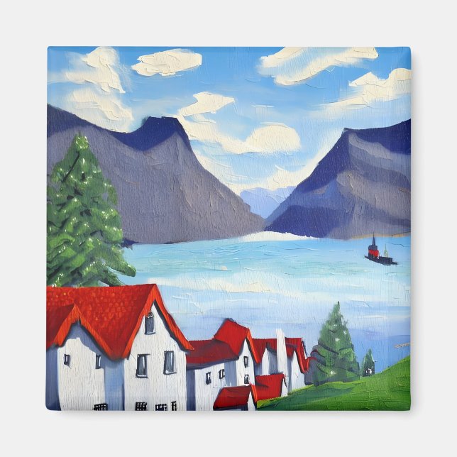 Norwegen Art Magnet (Vorne)