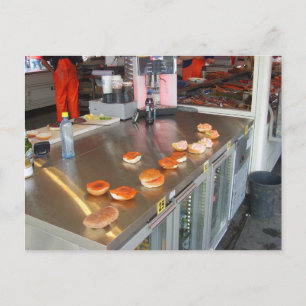 Norwegen, Bergenfischmarkt, Burgstall Postkarte