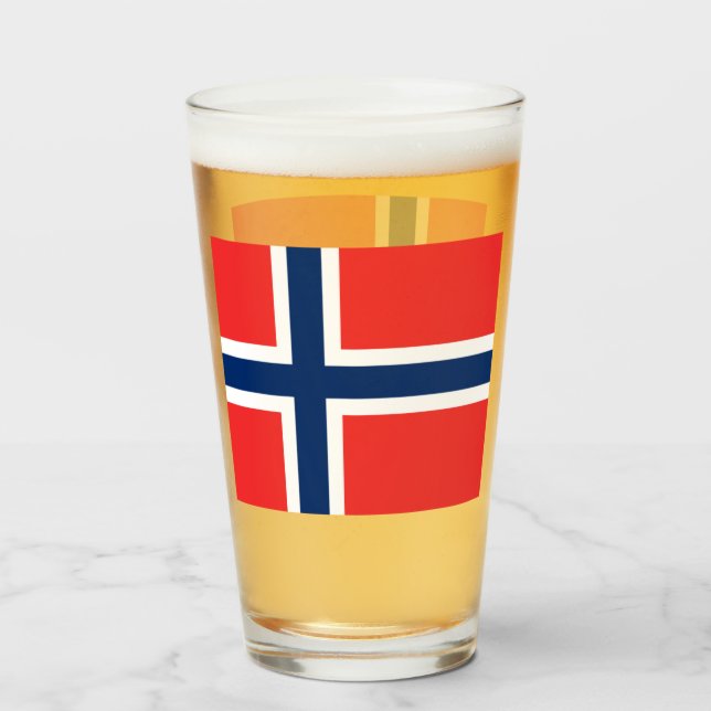 NORWEGEN BIER GLASS GLAS (Vorne (Gefüllt))