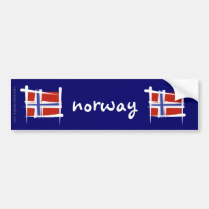 Norwegen-Bürsten-Flagge Autoaufkleber