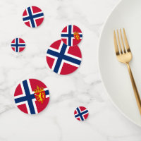 Norwegen Confetti, Party, norwegische Flagge