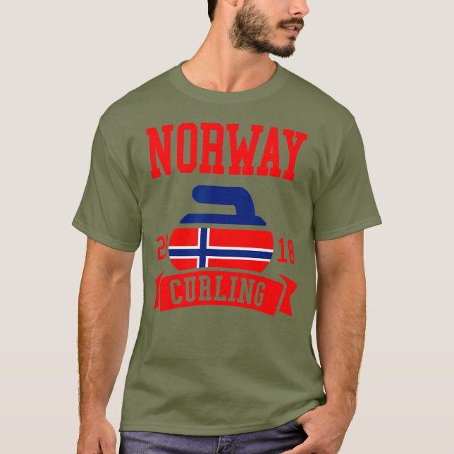 Norwegen Curling 2018 T-Shirt (Vorderseite)