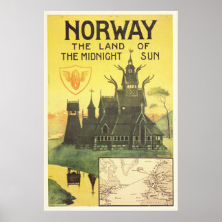 Norwegen Das Land der Mitternachtssonne Poster