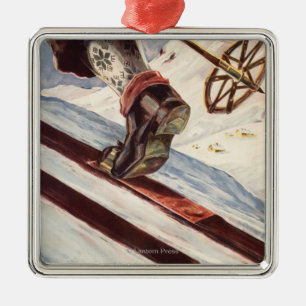 Norwegen - das Zuhause des Skifahrens Ornament Aus Metall
