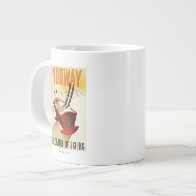 Norwegen - Die Wiege des Skifahrens Jumbo-Tasse (Vorderseite Links)