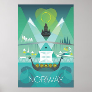 Norwegen Druck Poster
