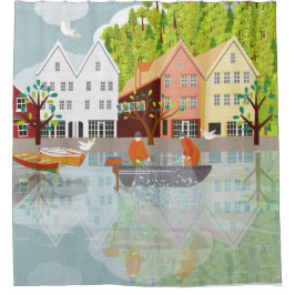 Norwegen Duschvorhang