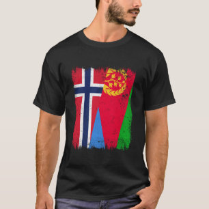 Norwegen Eritrea Halbflagge Norwegischer Eritreisc T-Shirt