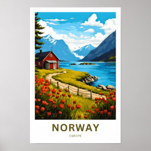 Norwegen Europa Reisedrucke Poster