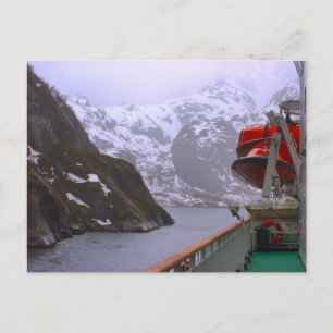 Norwegen, Fijord aus dem Staudamm Postkarte