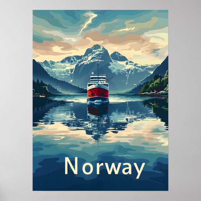 Norwegen Fjord Poster (Vorne)