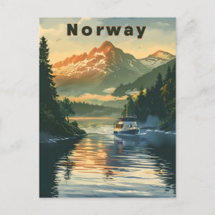 Norwegen Fjord Postkarte