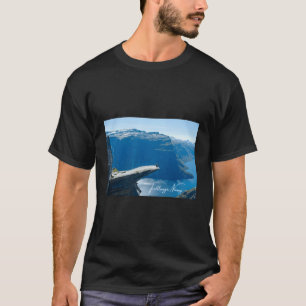 Norwegen Fjords Panorama View Travel T-Shirt