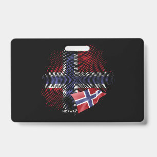 Norwegen-Flagge Ausweis