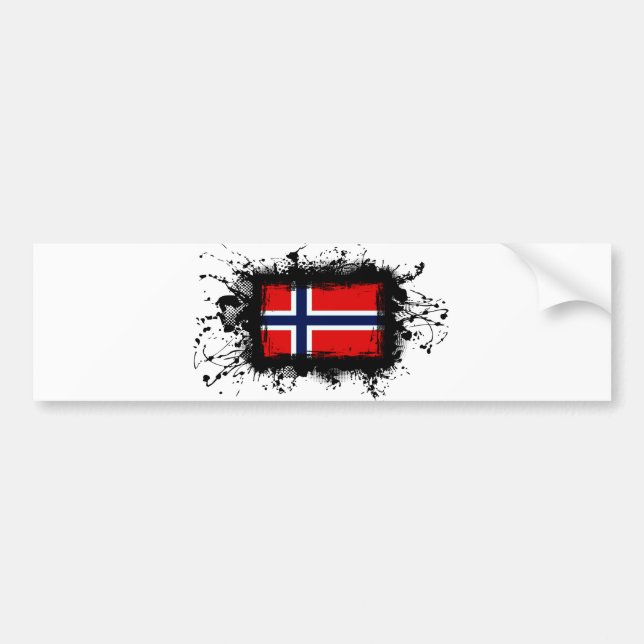 Norwegen-Flagge Autoaufkleber (Vorne)