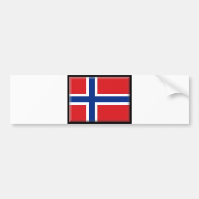 Norwegen-Flagge Autoaufkleber (Vorne)