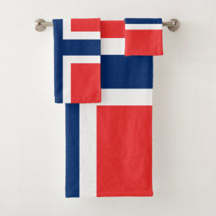 Norwegen-Flagge Badhandtuch Set
