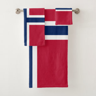 Norwegen-Flagge Badhandtuch Set