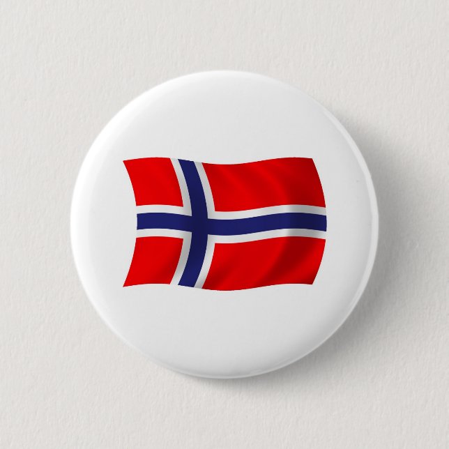 Norwegen-Flagge-Button Button (Vorderseite)