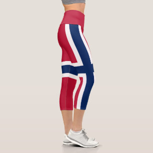 Norwegen-Flagge Capri Leggings