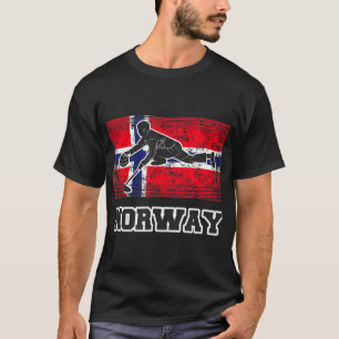 Norwegen Flagge Curling T-Shirt