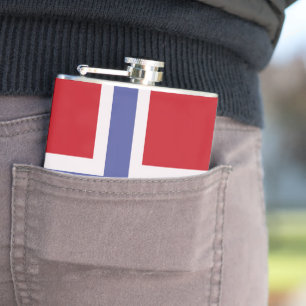 Norwegen-Flagge Flachmann
