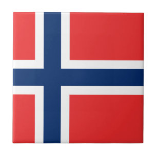 Norwegen-Flagge Fliese