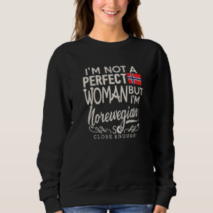 Norwegen-Flagge Frau Norwegischer Stolz Souvenir Sweatshirt