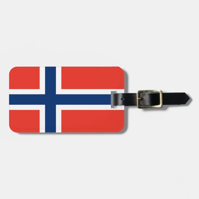 Norwegen-Flagge Gepäckanhänger (Vorderseite horizontal)