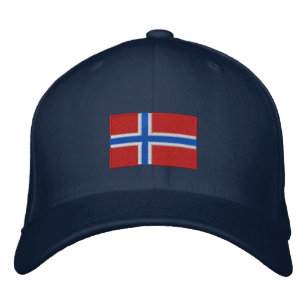 Norwegen Flagge gestickter flexfit Wollehut Bestickte Baseballkappe