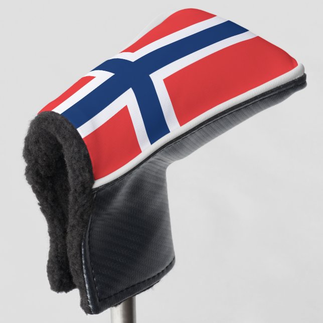 Norwegen-Flagge Golf Headcover (3/4 Vorderseite)