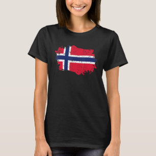 Norwegen-Flagge Grunge Länderflagge Norwegen T-Shirt