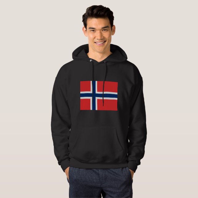 Norwegen-Flagge Hoodie (Vorne ganz)