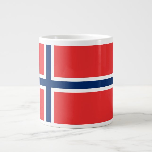 Norwegen-Flagge Jumbo-Tasse (Vorderseite)