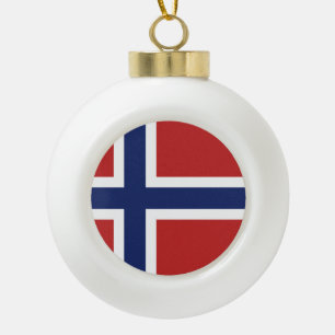 Norwegen-Flagge Keramik Kugel-Ornament