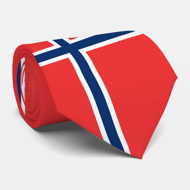 Norwegen-Flagge Krawatte (Gerollt)