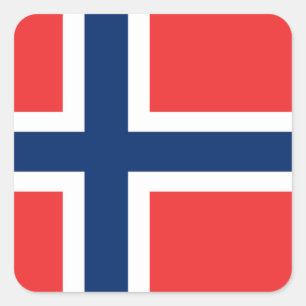 Norwegen-Flagge Quadratischer Aufkleber