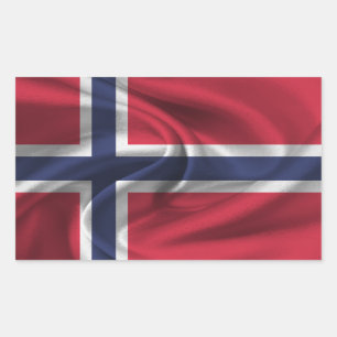 Norwegen-Flagge Rechteckiger Aufkleber