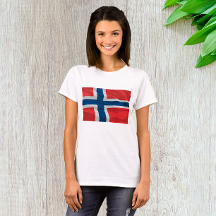 Norwegen Flagge rot und blau T-Shirt