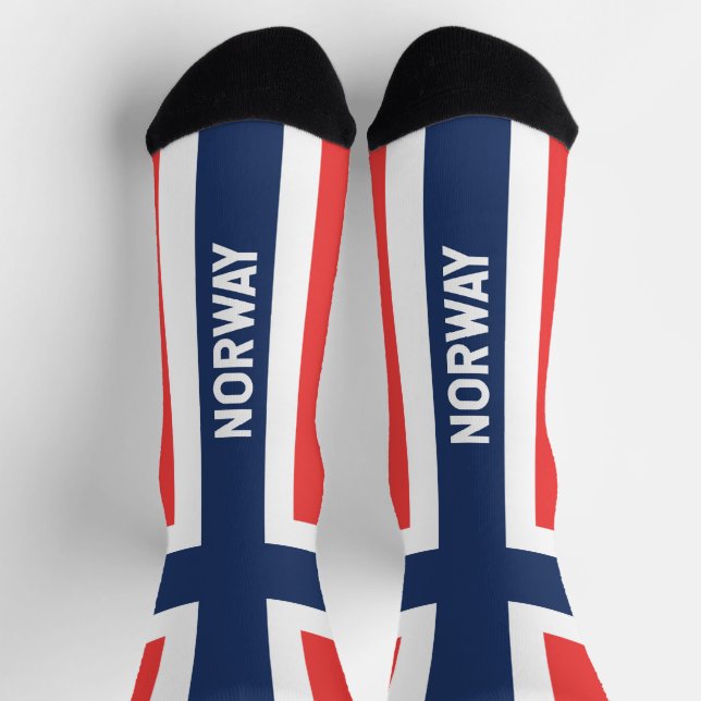 Norwegen Flagge Skandinavien Socken (Oben)